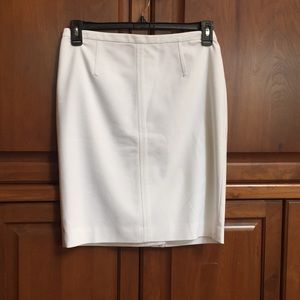 White knee length skirt with lining sz 10P